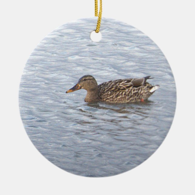 Mallard Duck Photo Ornament  (Front)