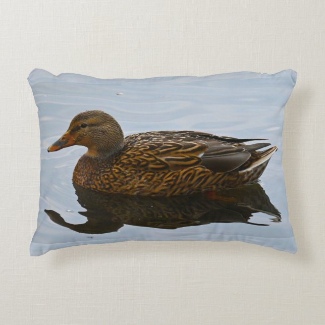 Mallard Duck Photo Pillow (Front)