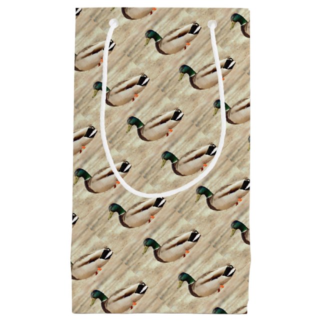Mallard Duck Photo Small Gift Bag (Front)
