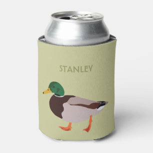 Mallard Duck Realistic Illustration Personalised Can Cooler
