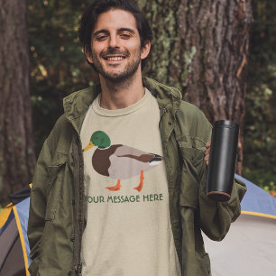 Mallard Duck Realistic Illustration Personalised Tri-Blend Shirt