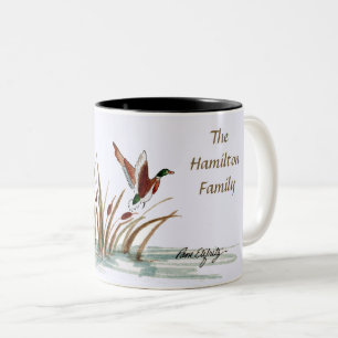 Mallard Duck Scene Two-Tone Coffee Mug