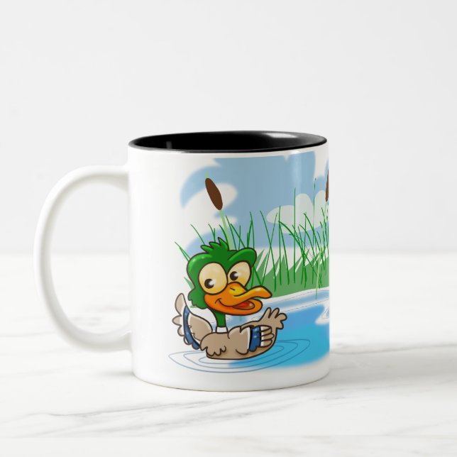 Mallard Duck Two-Tone Coffee Mug (Left)