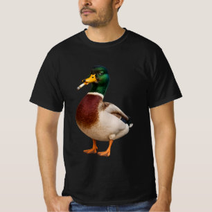 mallard duck Vintage Smoking Meme ,Cigarette ,Stu T-Shirt