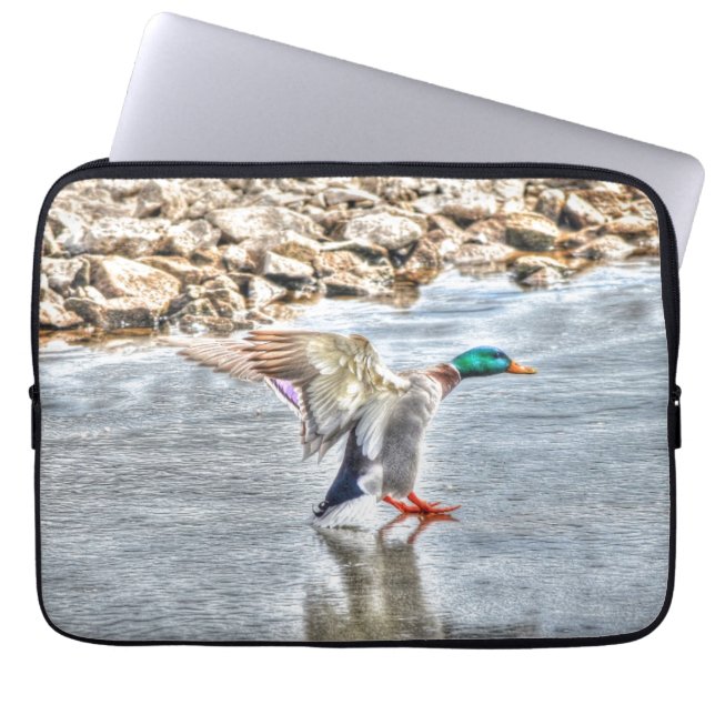 Mallard Duck Wildlife Photo for Bird-lovers Laptop Sleeve (Front)