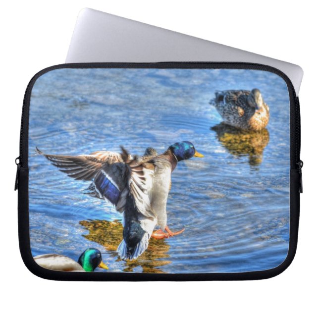 Mallard Duck Wildlife Photo for Bird-lovers Laptop Sleeve (Front)