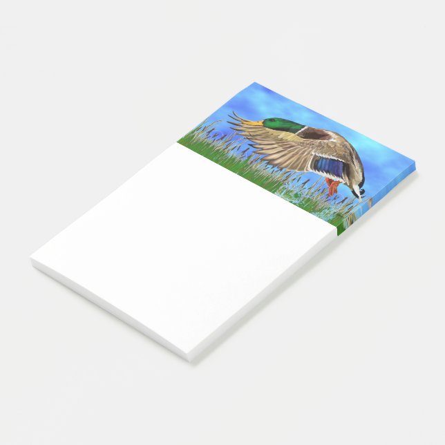 Mallard Duck Wildlife Post-it Notes (Angled)