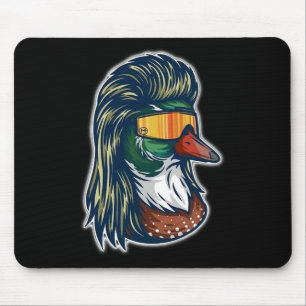 Mallard Duck With Mullet And Gles Mouse Mat