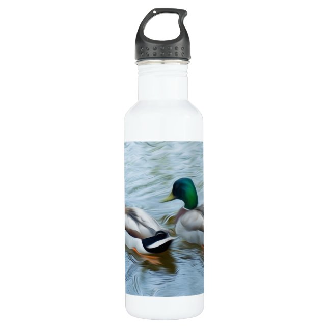 Mallard Ducks 710 Ml Water Bottle (Front)
