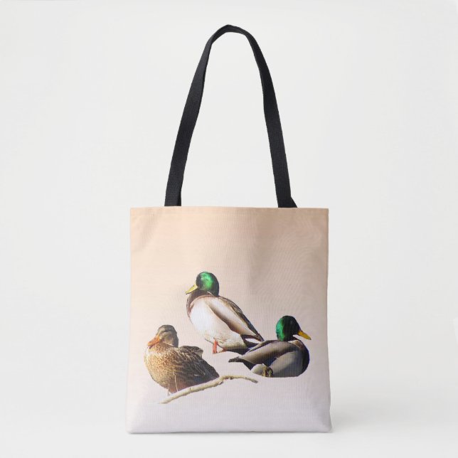 Mallard Ducks Bird Animal Tote Bag (Front)