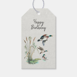 Mallard Ducks Birthday Gift Tags