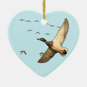 Mallard ducks Canadian geese Ceramic Tree Decoration