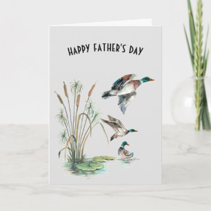 Mallard Ducks for Father's Day Card