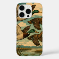 Mallard Ducks in Flight Wildlife Art