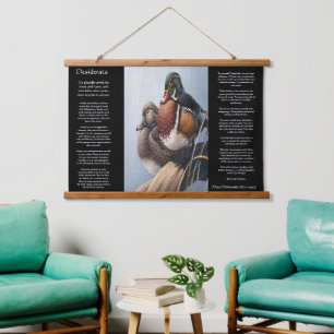 Mallard ducks in water DESIDERATA  Hanging Tapestry