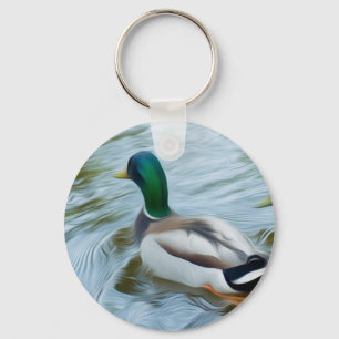 Mallard Ducks Key Ring