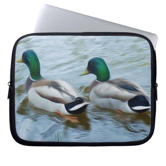 Mallard Ducks Laptop Sleeve (Front)