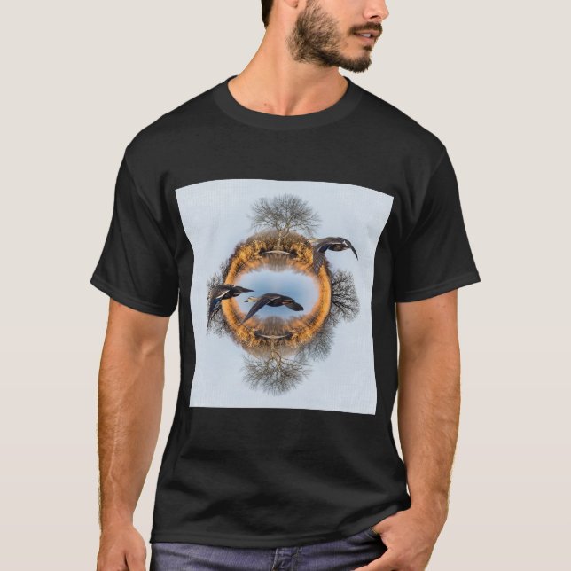 Mallard Ducks on a Peaceful Planet T-Shirt (Front)