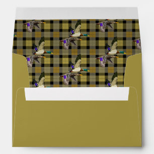 Mallard Ducks On Plaid Envelope