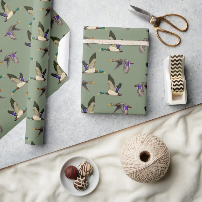 Mallard ducks  wrapping paper (Crafts)
