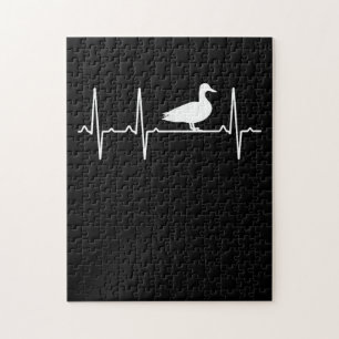 Mallard Heartbeat Gift For Men Women Duck Bird Jigsaw Puzzle