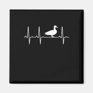 Mallard Heartbeat Gift For Men Women Duck Bird Magnet