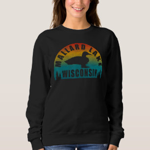 Mallard Lake Northern Wisconsin Sunset Loon Sweatshirt