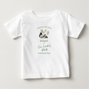 Mallard Lucky Duck 1st Birthday  Baby T-Shirt