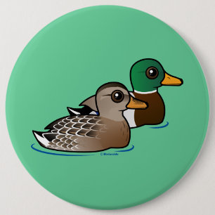 Mallard Pair 6 Cm Round Badge