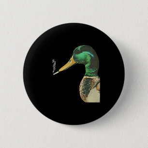 Mallard smoking cigarette meme funny mallard duck 6 cm round badge