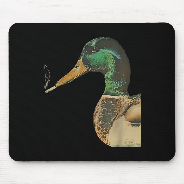 Mallard smoking cigarette meme funny mallard duck mouse mat (Front)
