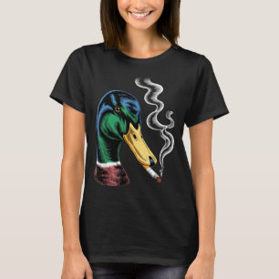 Mallard smoking cigarette meme funny mallard duck T-Shirt