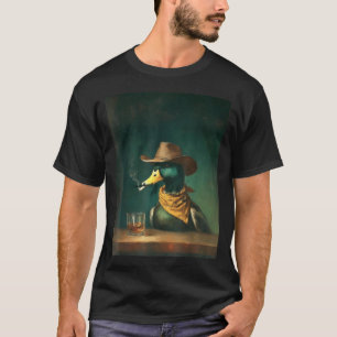 Mallard Smoking Cigarette Vintage Funny Mallard T-Shirt