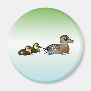 Mallard & two ducklings magnet