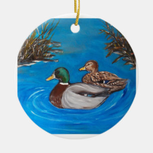 Mallards.png Ceramic Tree Decoration