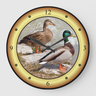 Mallards ~ Wild Ducks ~ Anas platyrhynchos ~ Large Clock