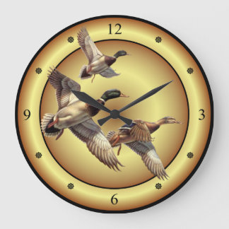 Mallards ~ Wild Ducks ~ Anas platyrhynchos ~ Large Clock