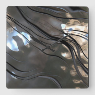 Malleable Metal Pattern Wall Clock