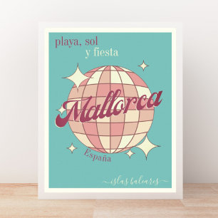 Mallorc pain balearic Island vintage retro Poster
