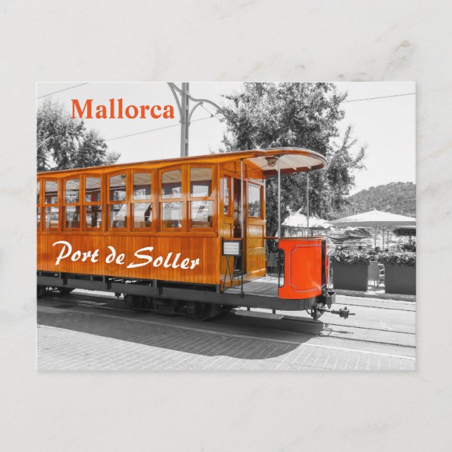 Mallorca Old Tram of Port de Soller Postcard (Front)