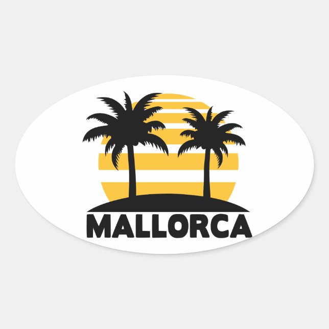 Mallorca Oval Sticker (Front)
