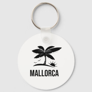 Mallorca Palm Tree Vacation Sunset Beach Ocean Men Key Ring