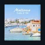 Mallorca Port of Cala d`Or Souvenir Magnet<br><div class="desc">Photography of the beautiful harbour of Cala d`Or on the Spanish island of Mallorca in the Mediterranean Sea in Europe.</div>