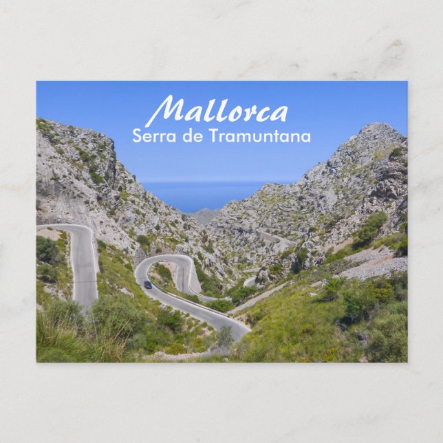 Mallorca Serra de Tramuntana Mountain Road Postcard (Front)