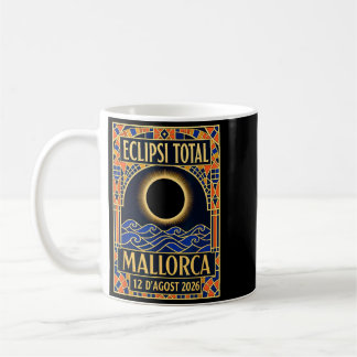 Mallorca Solar Eclipse 2026 - Catalan Modernist Coffee Mug