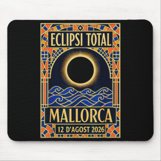 Mallorca Solar Eclipse 2026 - Catalan Modernist Mouse Mat