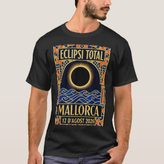 Mallorca Solar Eclipse 2026 - Catalan Modernist T-Shirt