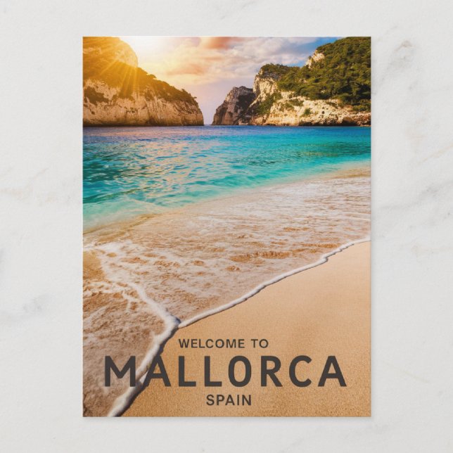 Mallorca, Spain Beach Postcard (Front)