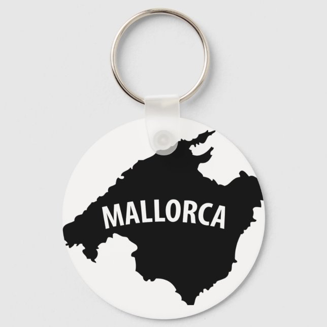 mallorca spain contour icon key ring (Front)