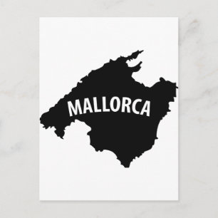 mallorca spain contour icon postcard
